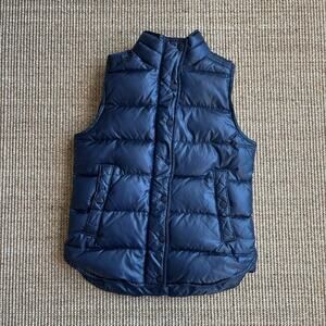 🧥 J.Crew Quilted Puffer Vest | Size XXS | Navy Blue